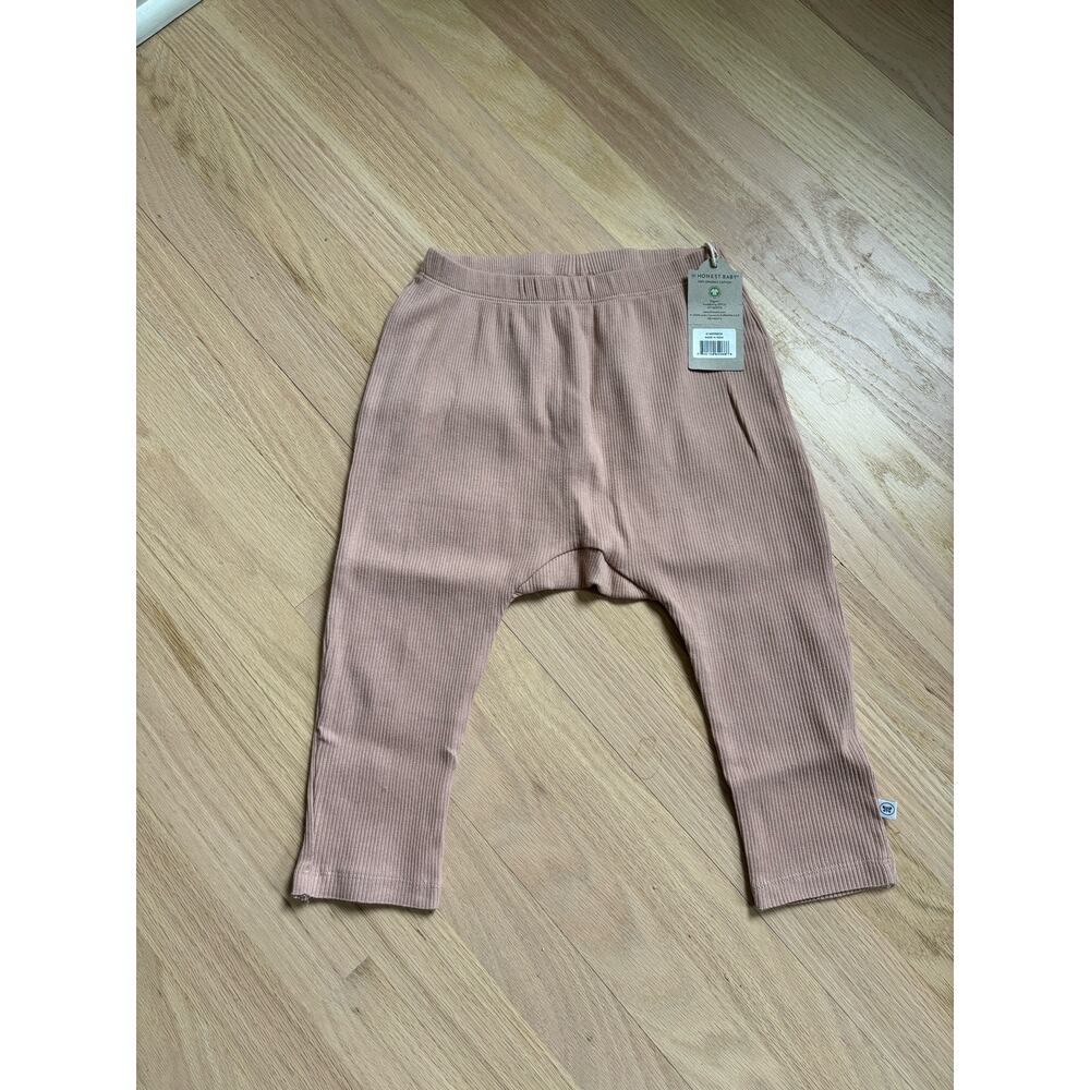 NWT Honest Baby Ribbed Pants Blush  24 months